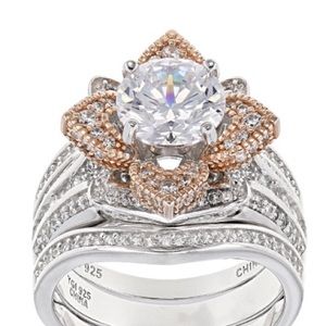 Lotus Style Engagement Ring